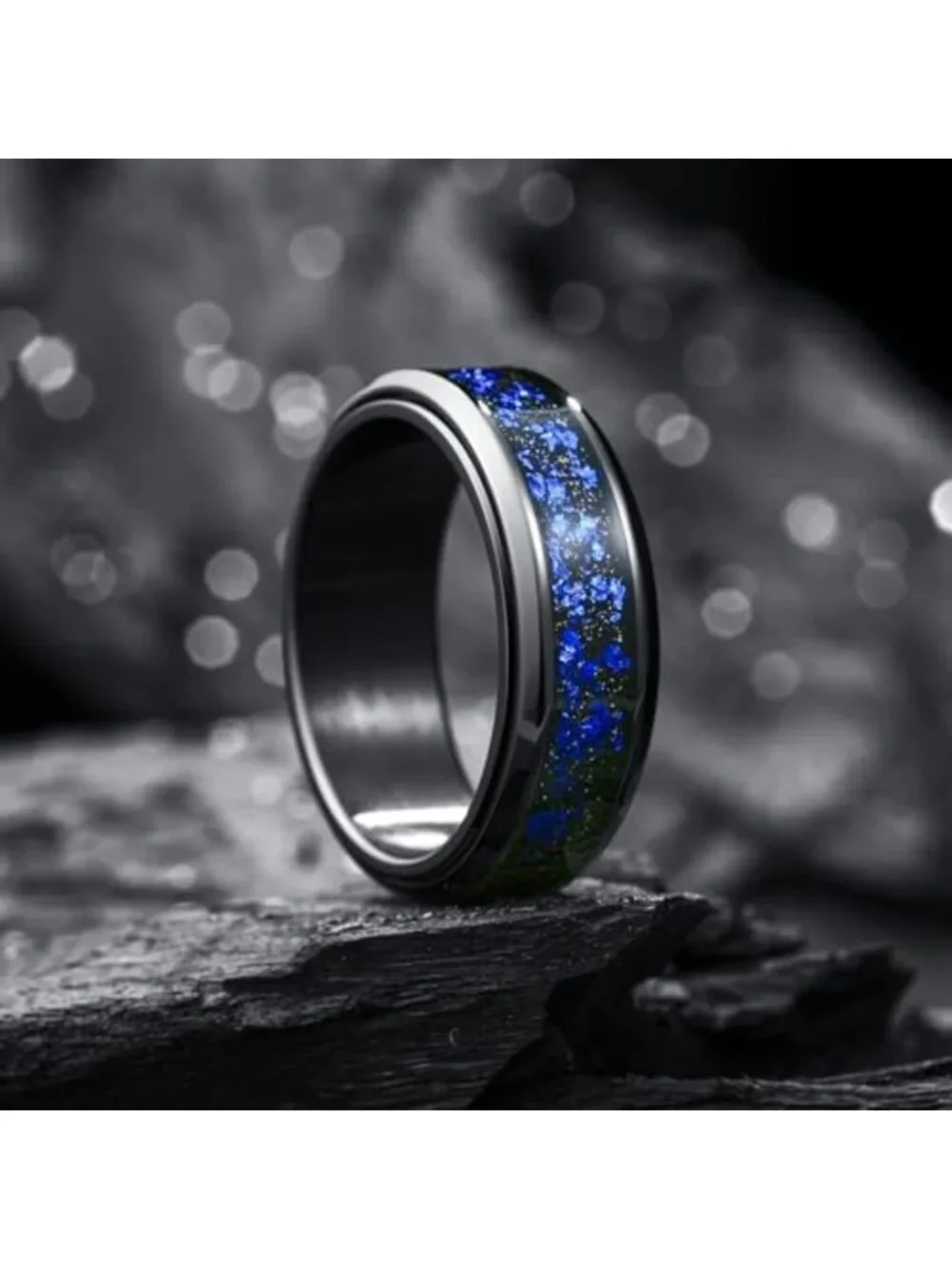 8mm Stainless Steel Spinner Ring for Men & Women - Fidget Ring, Dragon & Celtic